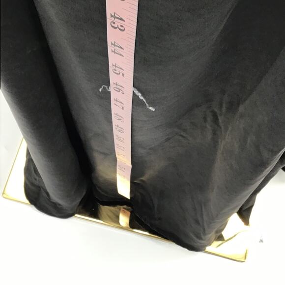 LULU'S SZ S  Black Endearing Elegance Satin Long Sleeve Maxi Dress NEW B104 - Picture 5 of 10